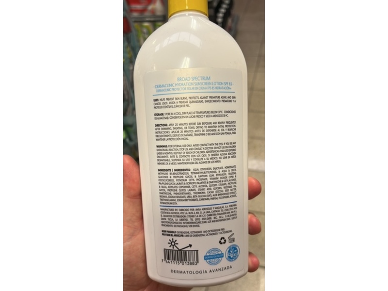 Derma Clinic Sunscreen Hydration +, SPF 85, 16 fl oz/473 mL