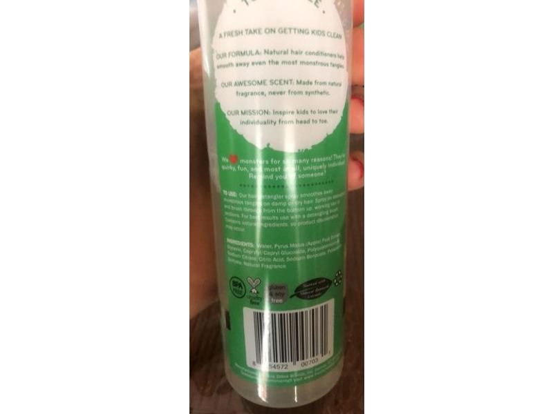 Fresh Monster Kids Hair Detangler, Coconut Milk, 8 fl oz/237 mL