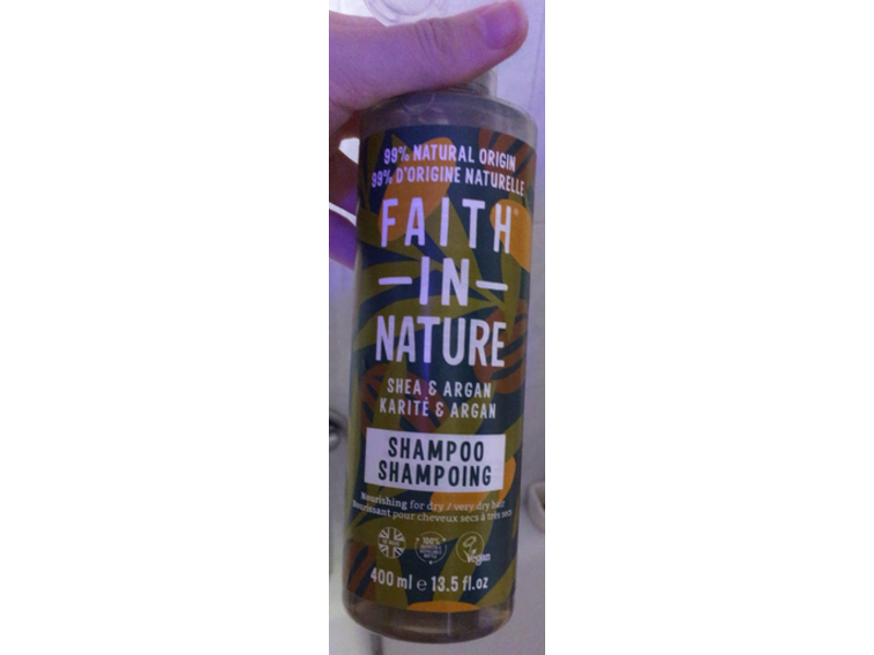 Faith In Nature Shampoo, Shea & Argan, 13.5 fl oz/400mL