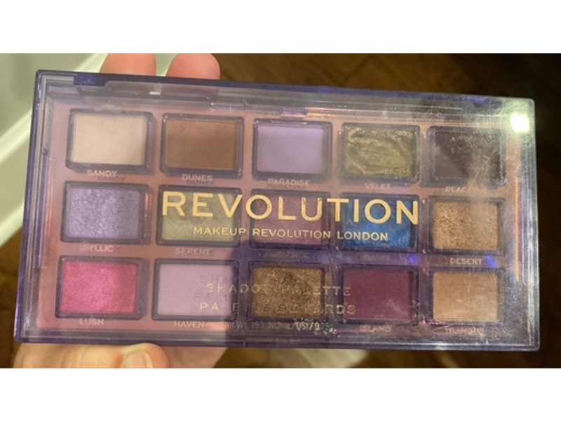 Makeup Revolution London Reflective Eyeshadow Palette, Ultra Violet, 0.26 oz/0.75 g