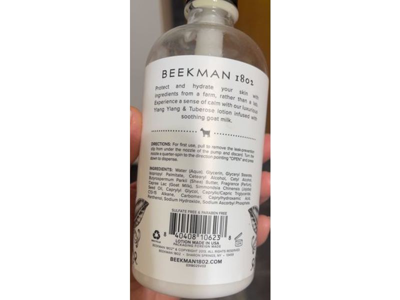 Beekman 1801 Goat Milk Lotion, Ylang Ylang & Tuberose, 12.5 fl oz/370 mL