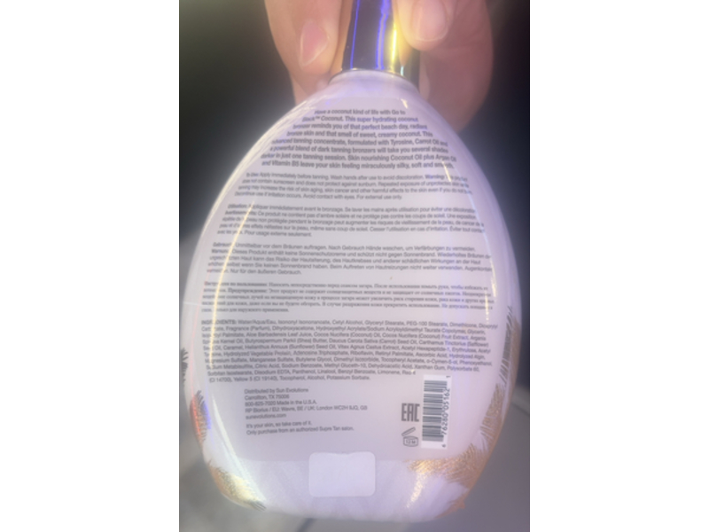 Supre Tan Go To Super Hydrating Bronzer, Black Coconut, 12 fl oz/350 mL