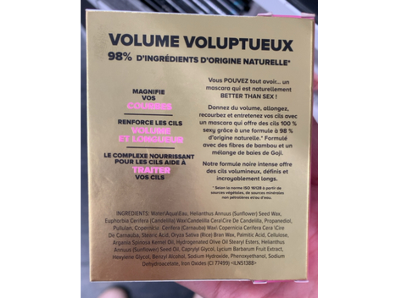 Too Faced Better Than Sex Volume Mascara, Black, 0.16 fl oz/4.8 mL