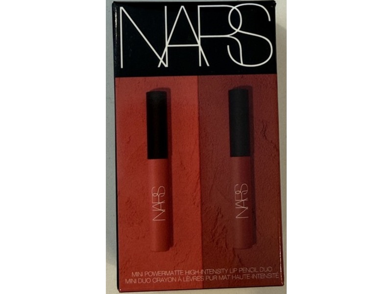 NARS Mini Power Matte High-Intensity Lip Pencil Duo, Cruella & Dragon Girl, 0.05 oz/1.6 g