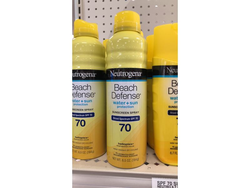 Neutrogena Beach Defense Sunscreen Spray , SPF 70, 6.5 oz/184 g