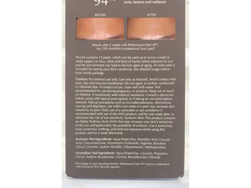 Exuviance Performance Peel AP25, Glycolic Acid, 0.05 fl oz/1.5 mL, 13 Count
