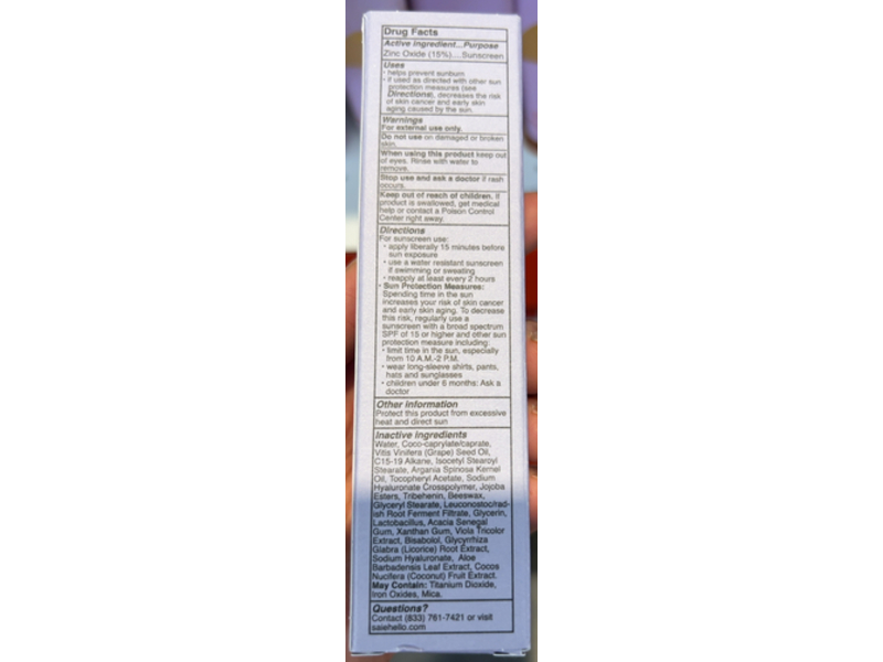 Saie Slip Tint Tinted Moisturizer, Light To Medium, SPF 35, 1.35 oz/40 mL