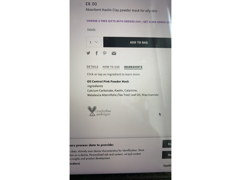 e.l.f.Oil Control Pink Powder Mask, Niacinamide & Kaoline Clay, 1.05 oz/30 mL