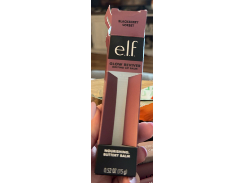 e.l.f. Glow Reviver Melting Lip Balm, Blackberry Sorbet, 0.52 oz/15 g