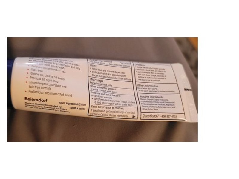 Aquaphor Baby Fast Relief Diaper Rash Paste, 3.5 oz/99 g