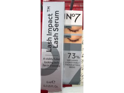 No7 Lash Impact Lash Serum, 0.2 fl oz/6.1 mL Ingredients and Reviews