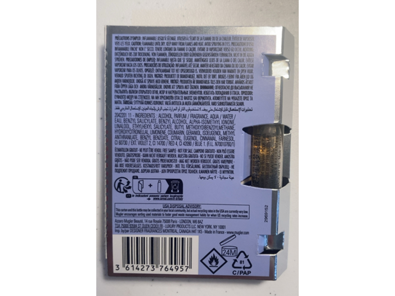 Mugler Angle Elixir Eau De Parfume, 0.04 fl oz/1.2 mL