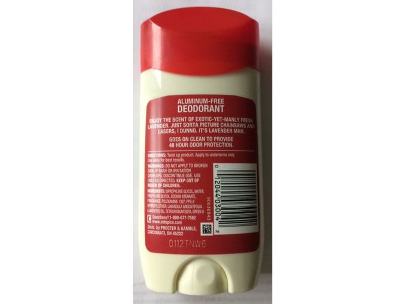 Old Spice Wilderness Deodorant, Lavender, 3 oz/85 g, Pack Of 2