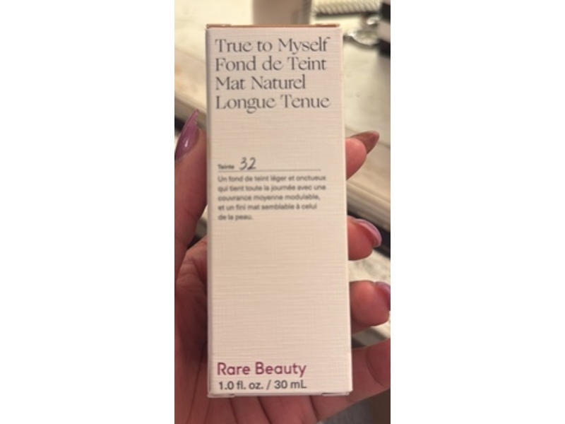 Rare Beauty True To Myself Natural Matte Longwear Foundation, 32 Medium Deep Neutral, 1 fl oz/30 mL