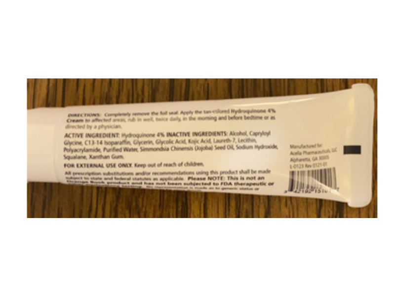 Hydroquinone 4%, 1 oz/28.35 g, Acella (Rx)