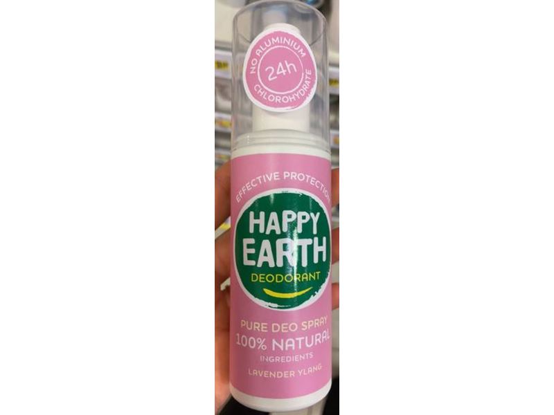 Happy Earth Pure Deodorant, Lavender Ylang, 100 ml