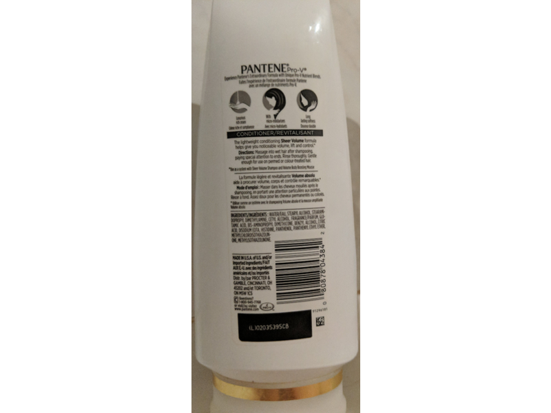 Pantene Sheer Volume Conditioner, 355 ml