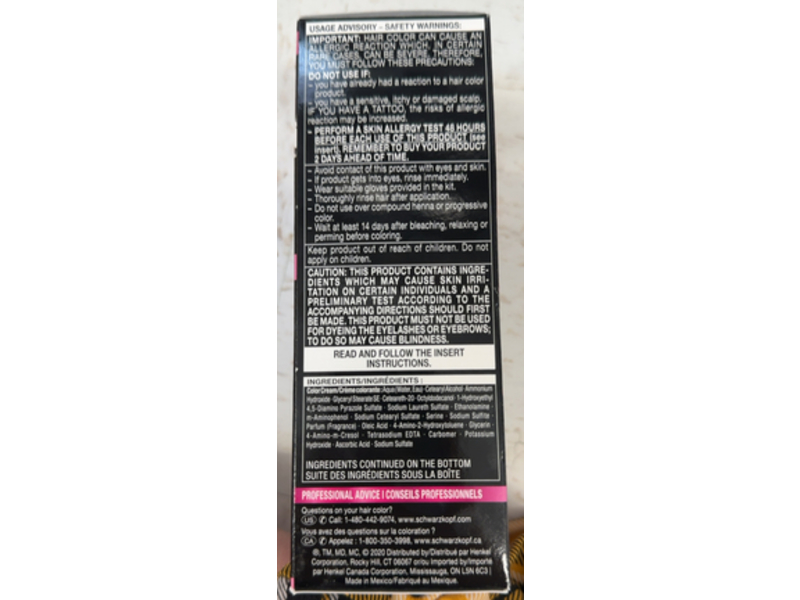 Schwarzkopf Color Ultime Permanent Hair Color Cream, 5.29 Vintage Red, 1 Application