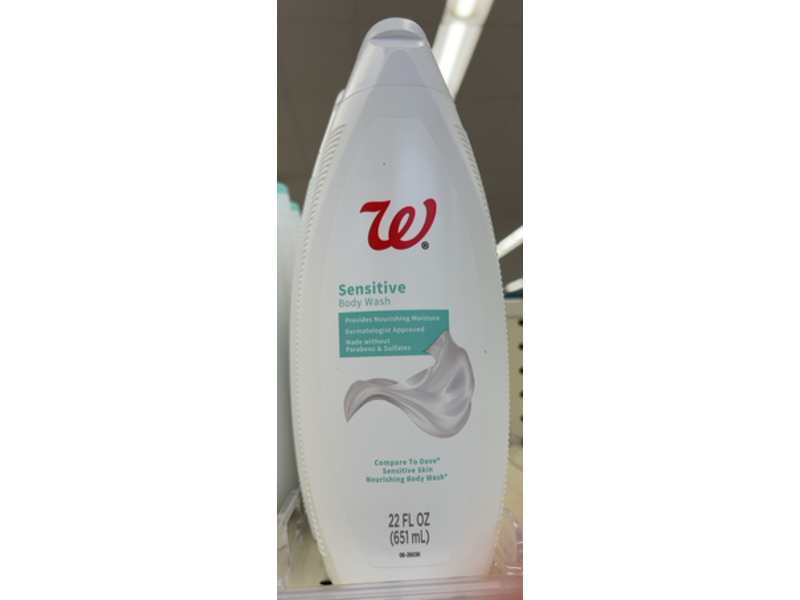 Walgreens Sensitive Body Wash, 22 fl oz/651 mL