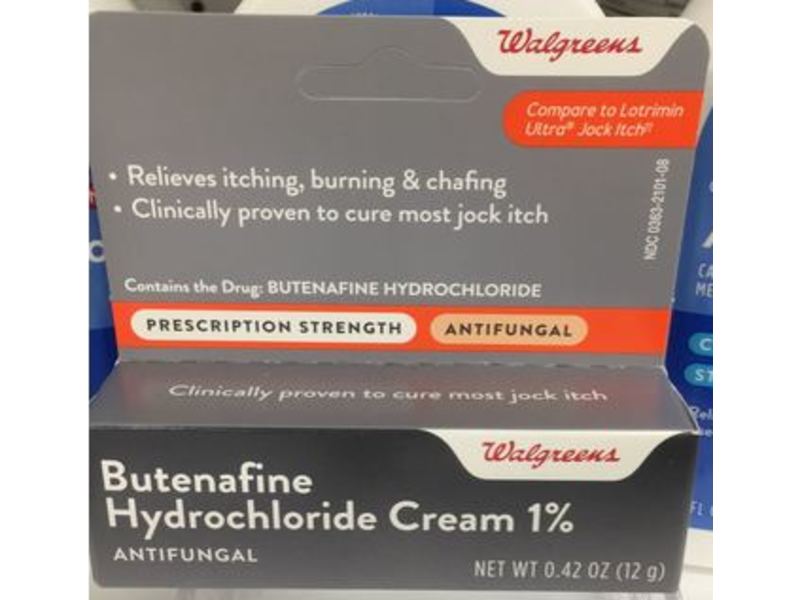 Walgreens Butenafine Hydrochloride Antifungal Cream 1%, 0.42 oz/12 g