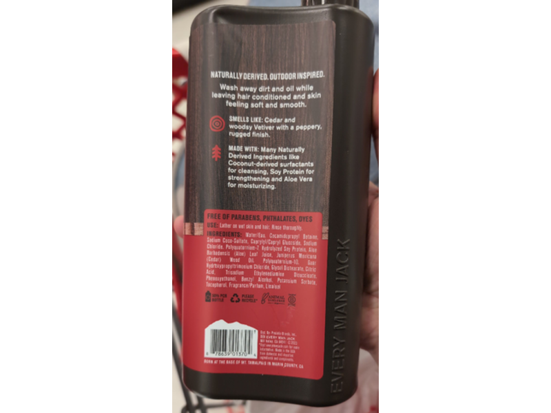 Every Man Jack All Over Wash, Cedarwood, 28.8 fl oz/858 mL