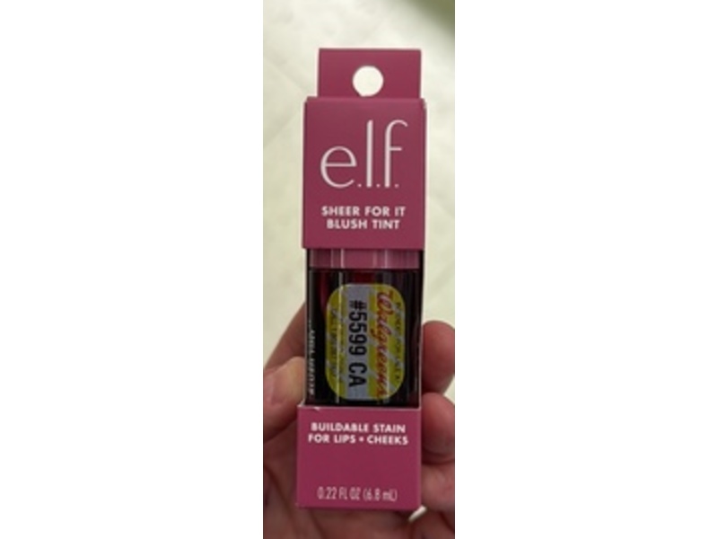 e.l.f. Sheer For It Blush Tint, Plums Up, 0.22 fl oz/6.8 mL