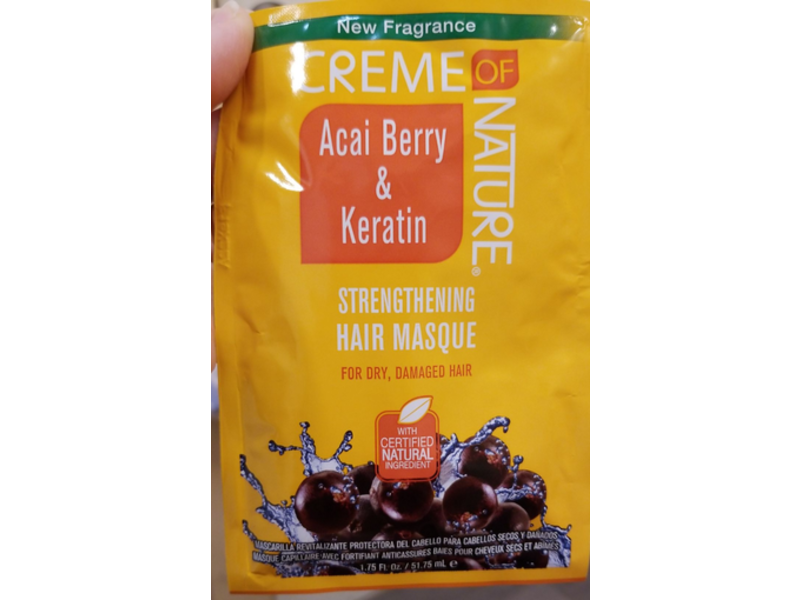 Creme of Nature Strengthening Hair Masque, Acai Berry & Keratin, 1.75 fl oz/51.75 mL