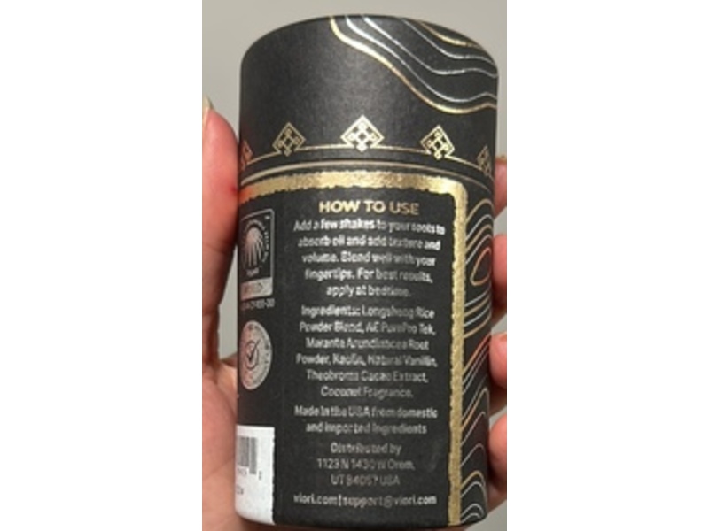 Viori Dry Shampoo, Vanilla Coconut, 2.0 fl oz/56.7 g
