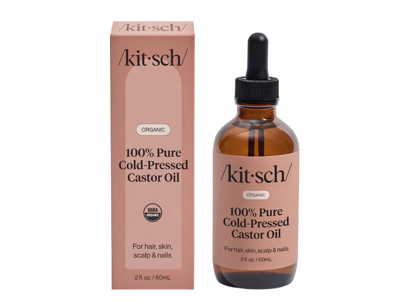 Kitsch Organic Cold-Pressed Castor Oil, 4 fl oz/118 mL