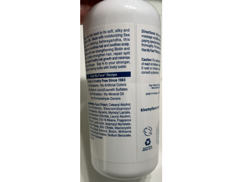 Kiss My Face Strong & Luscious Conditioner, 16 fl oz/473 mL