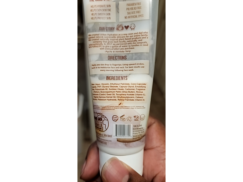 Urban Hydration Nourish & Rehydrate Daily Lotion, Castor & Shea, 4.0 fl oz/120 mL