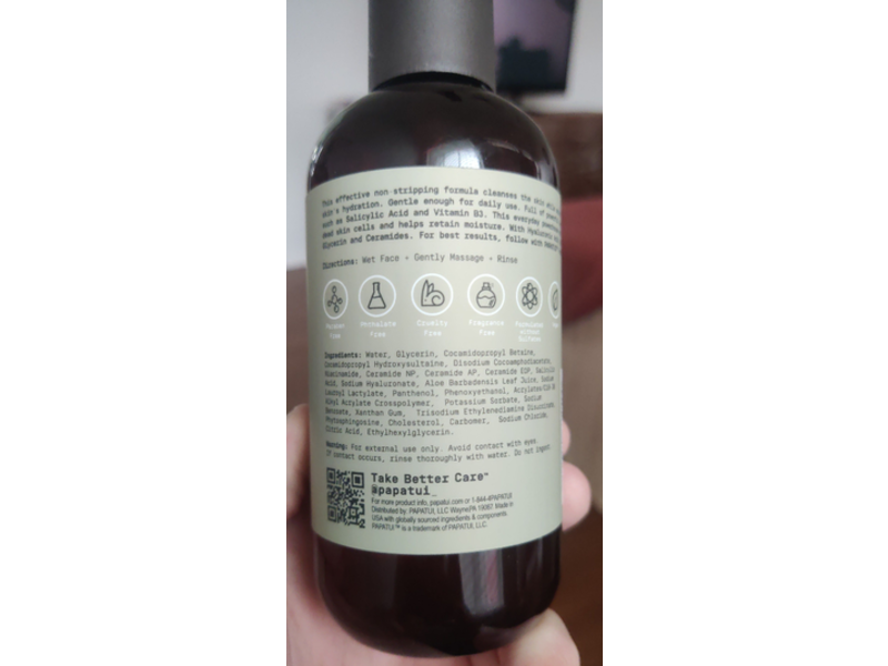 Papatui Hydrating Facial Cleanser, 8 fl oz/236 mL