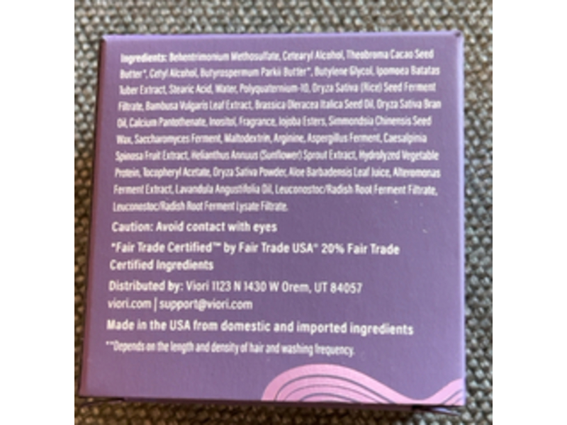 Viori Purple Toner For Blondes Conditioner Bar, Lavender, 2.53 oz/72 g