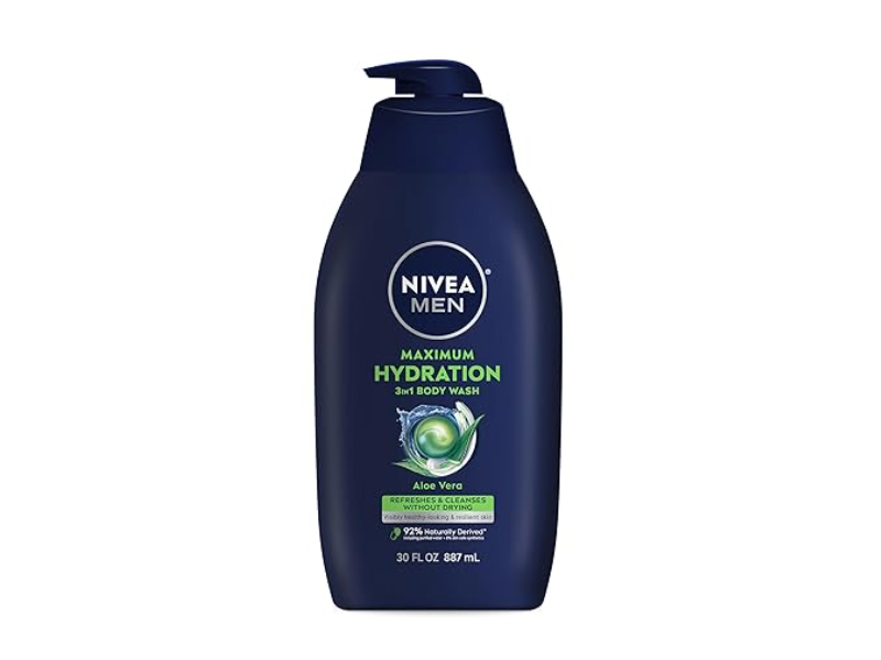 Nivea Men Maximum Hydration Body Wash, Aloe Vera, 30 oz/887 mL