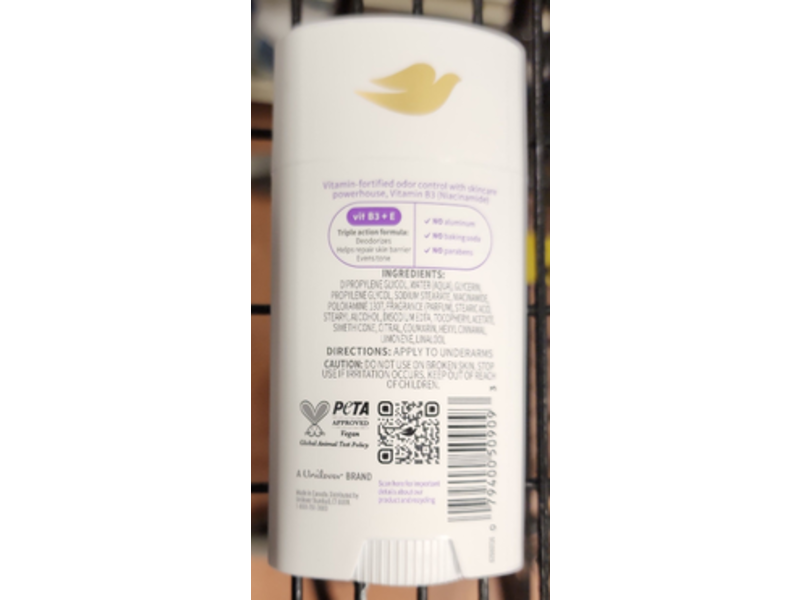 Dove Vitamin Care Deodorant, Lavender & Chamomile, 2.6 oz/74 g