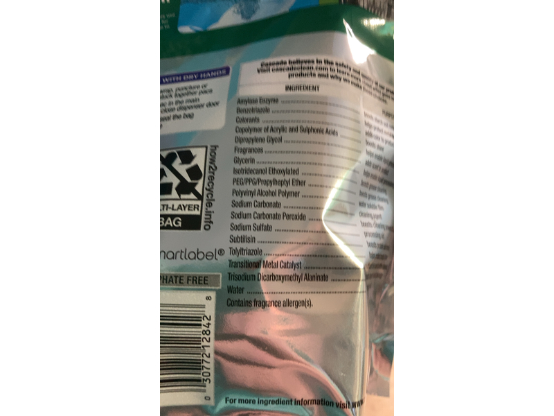 Cascade Platinum ActionPacs, Fresh Scent, 14.0 oz/399 g, 27 Pacs