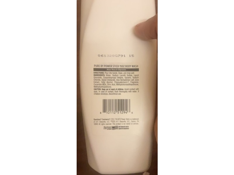 Pure Nourishing Moisturizing Body Wash, Aloe Vera & Glycerin, 15 fl oz/443 mL