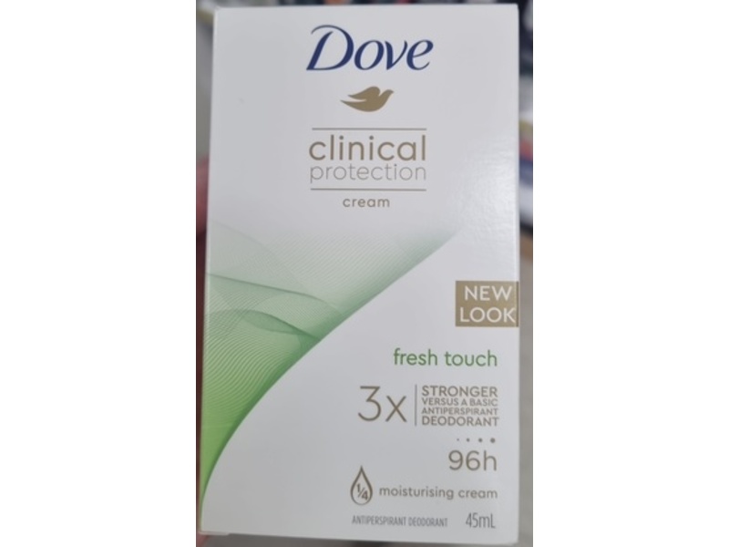 Dove Clinical Protection Cream Antiperspirant Deodorant, Fresh Touch, 45 mL