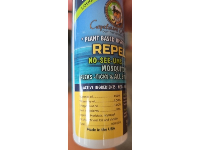Captain Ron's Plant Based Insect Repellent , 4 fl oz/118 mL