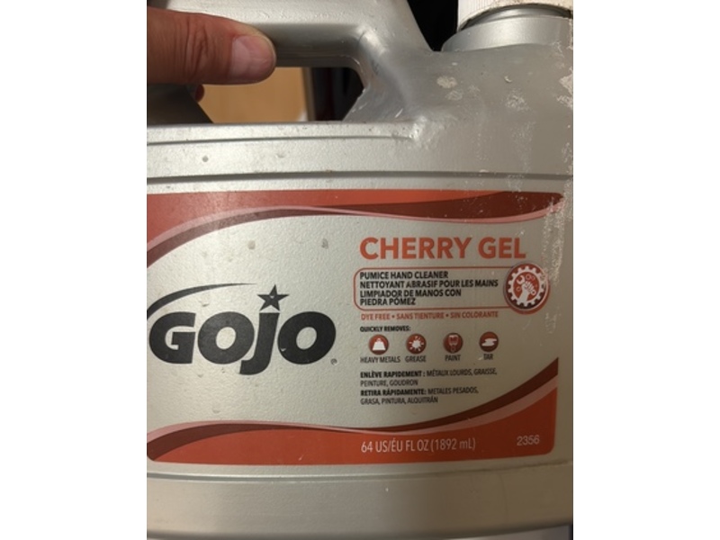 Gojo Cherry Gel Hand Cleaner, Cherry, 64 fl oz/1892 mL, Pack Of 4