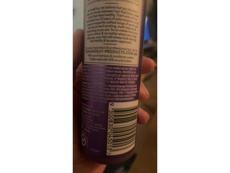 Toni&Guy Purple Conditioner, Pearl Extract, 250 mL
