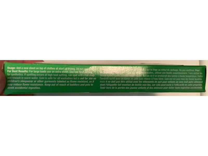 Gain Dryer Sheets, Original, 15 Count