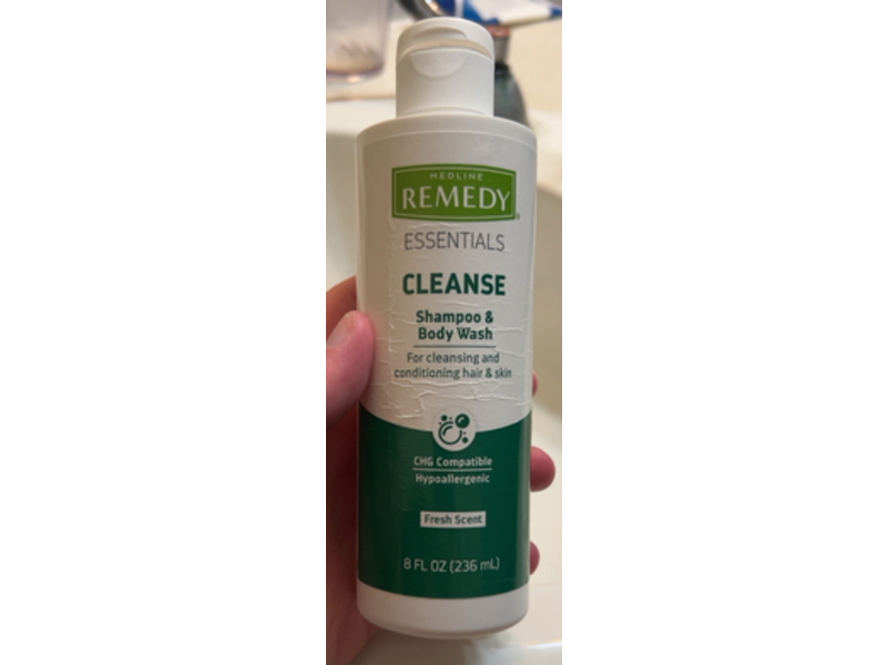 Medline Remedy Essentials Cleanse Shampoo & Body Wash, Fresh Scent, 8 fl oz/236 mL