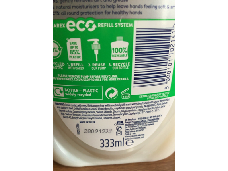 Cussons Derma Caring Hand Wash, 333 mL