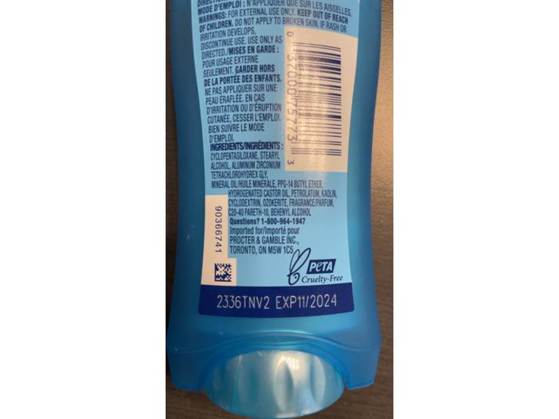 Secret Invisible Solid Waterlily Deodorant, Cool Water Lily, 73 g