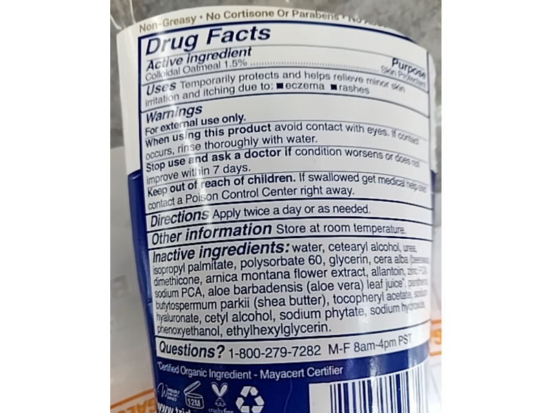 TriDerma Eczema Fast Healing Face & Body Cream, 6.0 oz/170 g