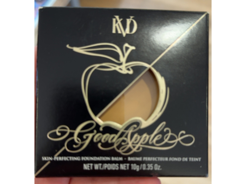 KVD Beauty Good Apple Lightweight Full-Coverage Cream Foundation Balm, Medium 033, 0.35 oz/10 g