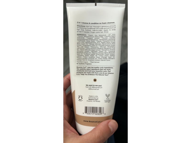 Bounce Curl Hydra Drench Cleansing Conditioner, Extra Moisture, 8 fl oz/238 mL