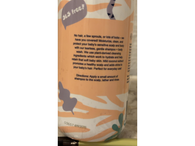 Tiger Baby Shampoo & Body Wash, 12 oz/236 mL