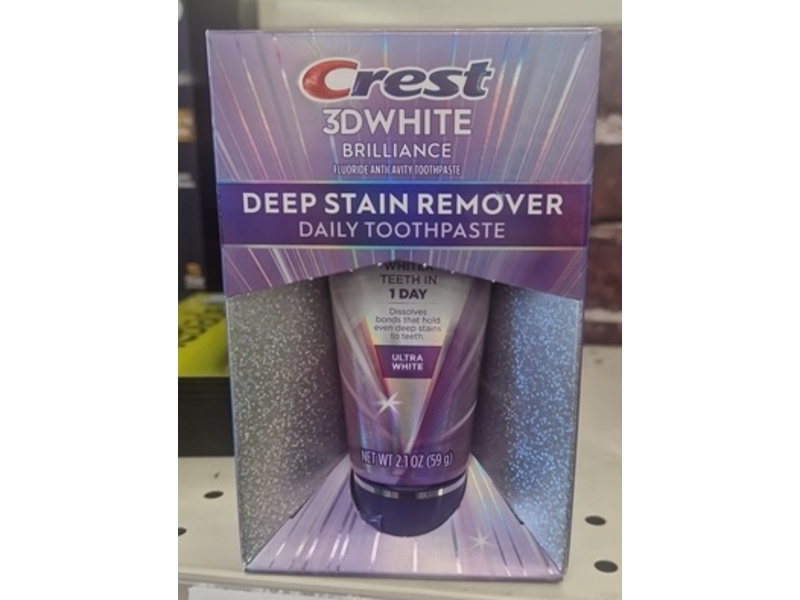 Crest 3D White Brilliance Fluoride Anticavity Toothpaste, 2.1 oz/59 g